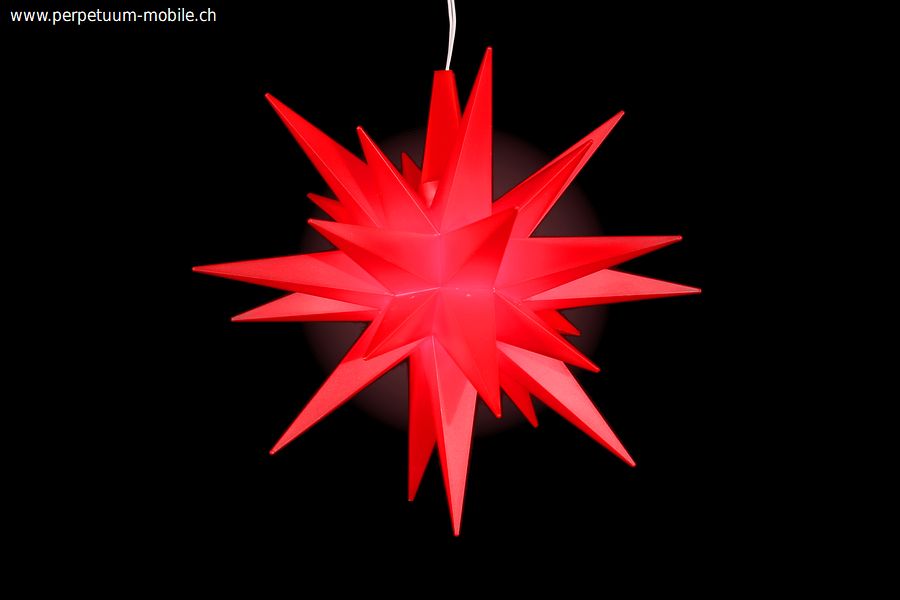 Red Herrnhut Star in plastic, 13cm